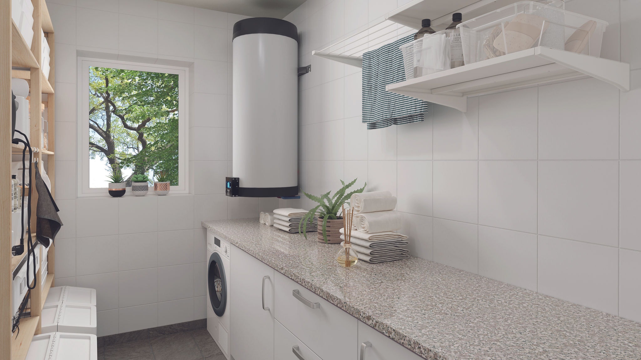 Daikin spremnik za toplu vodu integriran u sobu u praonicu rublja