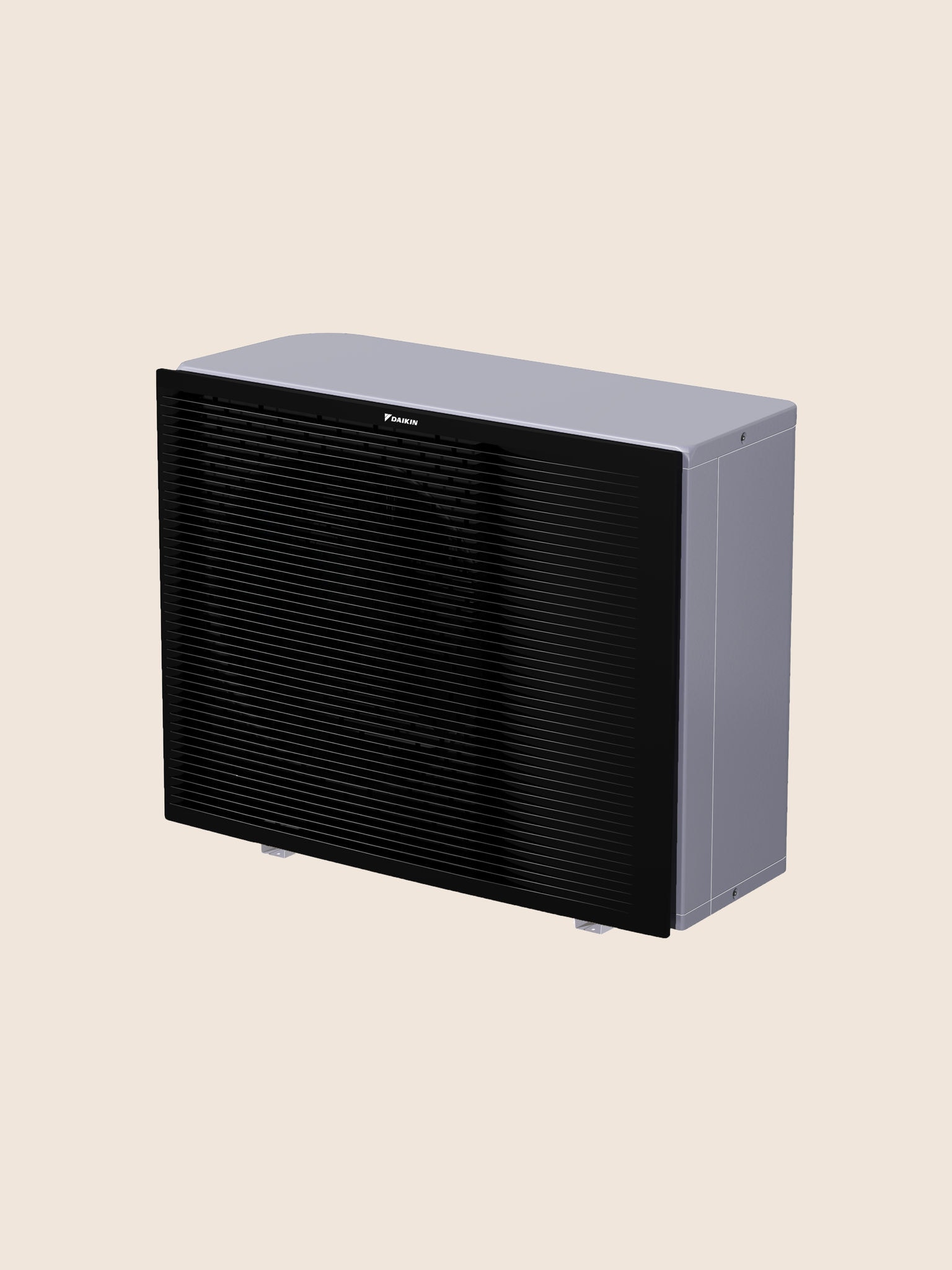 Prikaz s desne strane vanjske jedinice Daikin Altherma 3 R MT W, srednjetemperaturne dizalice topline zrak-voda.